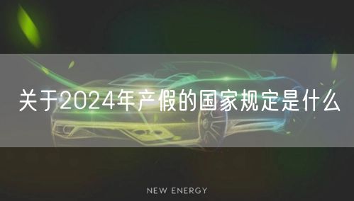 关于2024年产假的国家规定是什么